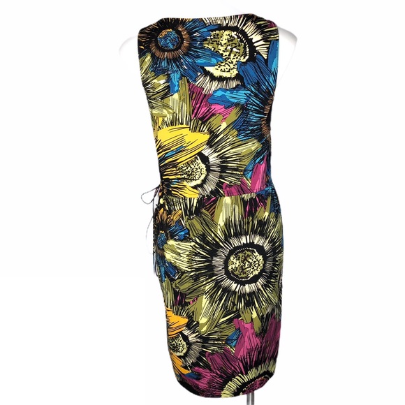 Julie Dillon Colorful Print Silk Sheath Dress - Picture 5 of 8